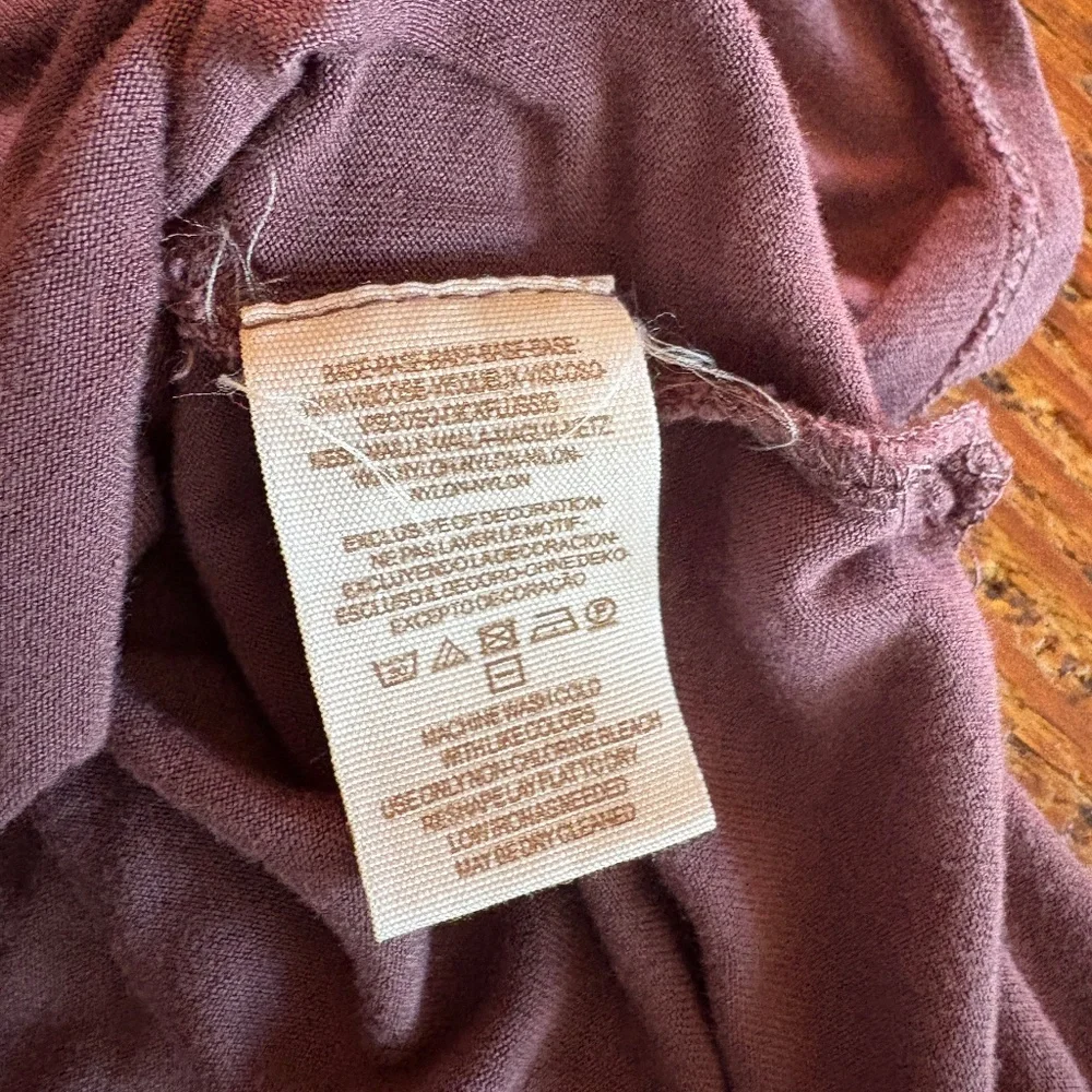 Free People Roxie Purple Long Sleeve Sheer Detailed Blouse Size XS